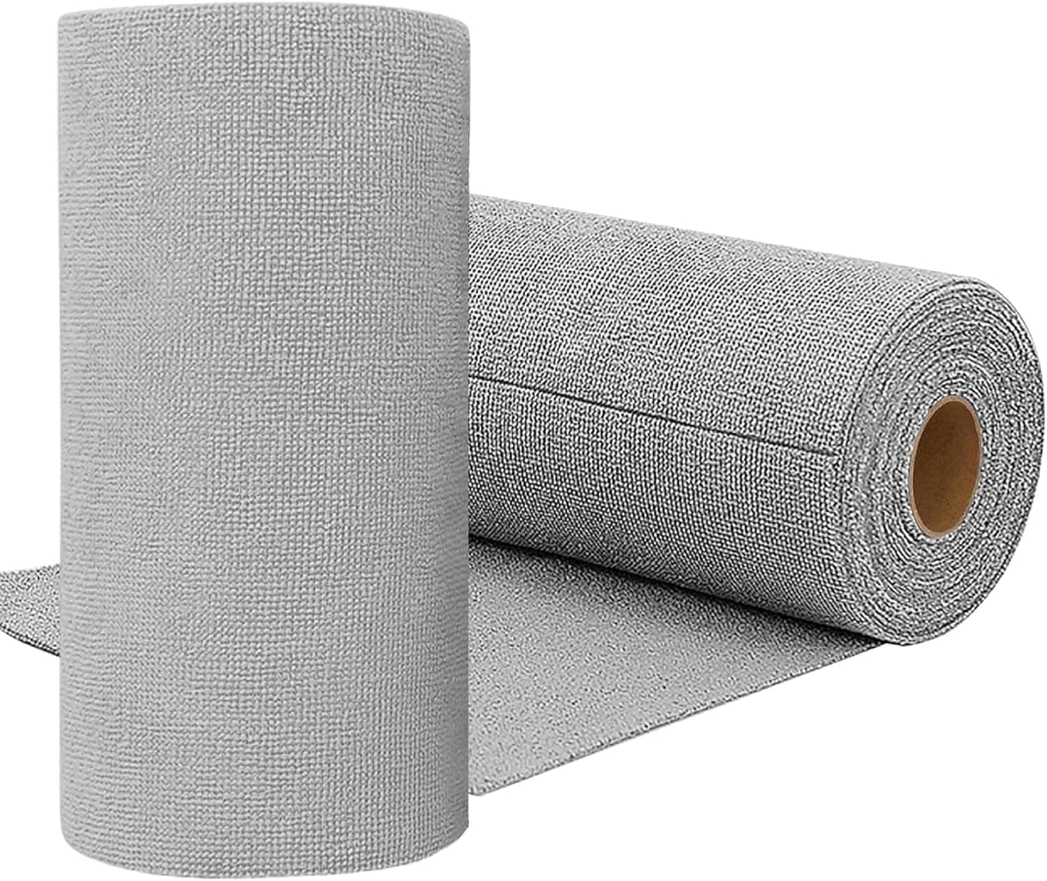 Microfiber Cleaning Cloth Roll with Quick Tear Design, 25 x 25 cm Cloth Size, Grey (Gray 50 pcs)